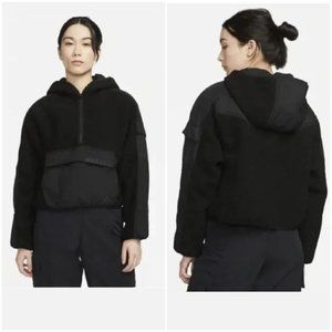 Air Jordan Women’s 1/2 Zip Heavy Fleece Loose Fit Black Jacket